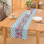 - runnerREAL23 - Realhomes  RealHomes Çiçek Desenli Dijital Baskılı Özel Tasarım Runner Realhomes