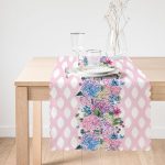 - runnerREAL25-1 - Realhomes  RealHomes Çiçek Desenli Dijital Baskılı Özel Tasarım Runner Realhomes