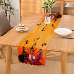 RealHomes Afrikan Kadınlar Temalı Dijital Baskılı Dekoratif Runner Realhomes