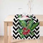 - runnercokzigfla-1 - Realhomes  RealHomes Zigzag Flamingo Tasarımlı Dijital Baskılı Dekoratif Runner Realhomes