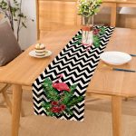 - runnercokzigfla - Realhomes  RealHomes Zigzag Flamingo Tasarımlı Dijital Baskılı Dekoratif Runner Realhomes