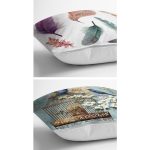 - K2liSet198v224-1 - Realhomes 2'li Tüy Motifli & Kuş Tasarımlı Yastık Kırlent Kılıf Seti Realhomes