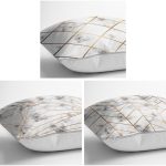 - K3luset3224v3264v6022-1 - Realhomes 3'lü Gold Çizgili Mermer Tasarımlı Dijital Baskılı Yastık Kırlent Kılıf Seti Realhomes