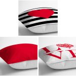 - K3luset534v540v956-1 - Realhomes 3'lü Aşk Temalı Kalp Çizimli Özel Tasarım Yastık Kırlent Kılıf Seti Realhomes