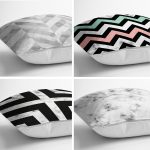 - K4luset3152v3153v3154v3155-1 - Realhomes 4'lü Mermer Zeminli Geometrik Çizimli Yastık Kırlent Kılıf Seti Realhomes