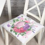 - P115-Gorsel - Realhomes RealHomes Dijital Baskılı Pofuduk Sandalye Minderi 40 x 40 cm Düğmeli Realhomes