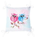 - P143-Gorsel-2 - Realhomes Baykuş Resimli Pofuduk Kare Sandalye Minderi 40x40cm Düğmeli Realhomes