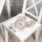 - P155-Gorsel - Realhomes RealHomes Dijital Baskılı Pofuduk Sandalye Minderi 40 x 40 cm Düğmeli Realhomes