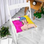 - P164-Gorsel-1 - Realhomes  Pop Art Desenli Pofuduk Kare Sandalye Minderi 40x40cm Düğmeli Realhomes