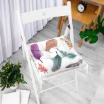 - P198-Gorsel-1 - Realhomes  Kuş Tüyü Pofuduk Kare Sandalye Minderi 40x40cm Düğmeli Realhomes