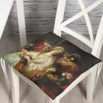 - P2-Gorsel - Realhomes  RealHomes Dijital Baskılı Pofuduk Sandalye Minderi 40 x 40 cm Düğmeli Realhomes