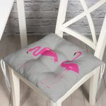 - P2017-Gorsel - Realhomes  RealHomes Dijital Baskılı Pofuduk Sandalye Minderi 40 x 40 cm Düğmeli Realhomes