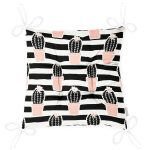 - P2023-Gorsel-2 - Realhomes  RealHomes Dijital Baskılı Pofuduk Sandalye Minderi 40 x 40 cm Düğmeli Realhomes