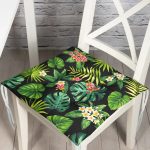 - P2038-Gorsel - Realhomes  RealHomes Dijital Baskılı Pofuduk Sandalye Minderi 40 x 40 cm Düğmeli Realhomes