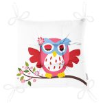 - P205-Gorsel-2 - Realhomes Baykuş Temalı Pofuduk Kare Sandalye Minderi 40x40cm Düğmeli Realhomes