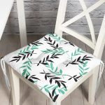 - P2071-Gorsel - Realhomes  RealHomes Dijital Baskılı Pofuduk Sandalye Minderi 40 x 40 cm Düğmeli Realhomes