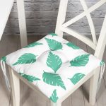 RealHomes Dijital Baskılı Pofuduk Sandalye Minderi 40 x 40 cm Düğmeli Realhomes