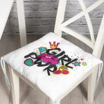 - P2085-Gorsel - Realhomes  RealHomes Dijital Baskılı Pofuduk Sandalye Minderi 40 x 40 cm Düğmeli Realhomes