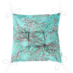 - P3001-Gorsel-2 - Realhomes Yağlı Boya Yeşil Ağaç Motifleri Dijital Baskılı Pofuduk Sandalye Minderi Realhomes