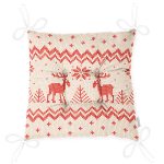 - P3020-Gorsel-2 - Realhomes Kanaviçe Motifli Yılbaşı Temalı Dijital Baskılı Pofuduk Sandalye Minderi Realhomes