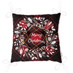 - P3045-Gorsel-2 - Realhomes Ekose Merry Christmas Desenli Dijital Baskılı Pofuduk Sandalye Minderi Realhomes