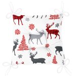 - P3047-Gorsel-2 - Realhomes Beyaz Zeminde Yılbaşı Motifleri Dijital Baskılı Pofuduk Sandalye Minderi Realhomes