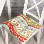 - P3050-Gorsel - Realhomes Renkli Yılbaşı Motifleri Dekoratif Pofuduk Sandalye Minderi Realhomes