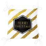 - P3065-Gorsel-2 - Realhomes Altın Şeritli Merry Christmas Desenli Dekoratif Pofuduk Sandalye Minderi Realhomes