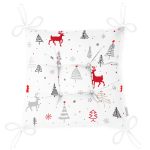 - P3075-Gorsel-2 - Realhomes Kırmızı Geyikler ve Ağaçlar Yılbaşı Konseptli Dijital Baskılı Pofuduk Sandalye Minderi Realhomes