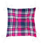 - P3077-Gorsel-2 - Realhomes Pembe Lacivert Ekose Desenli Dekoratif Pofuduk Sandalye Minderi Realhomes