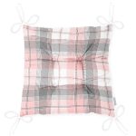 - P3081-Gorsel-2 - Realhomes Pembe Gri Ekose Desenli Dekoratif Pofuduk Sandalye Minderi Realhomes