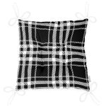 - P3090-Gorsel-2 - Realhomes  Siyah Beyaz Ekose Desenli Dekoratif Pofuduk Sandalye Minderi Realhomes