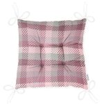 - P3092-Gorsel-2 - Realhomes Gri Zeminli Ekose Desenli Dekoratif Pofuduk Sandalye Minderi Realhomes