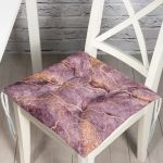 - P3121-Gorsel - Realhomes Altın Yaldızlı Mermer Desenli Dijital Baskılı Pofuduk Sandalye Minderi Realhomes