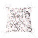 - P3143-Gorsel-2 - Realhomes Mermer ve Petek Desenli Dijital Baskılı Pofuduk Sandalye Minderi Realhomes