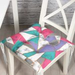 - P3147-Gorsel - Realhomes Geometrik Şekilli Mermer Baskılı Modern Pofuduk Sandalye Minderi Realhomes