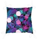 - P3158-Gorsel-2 - Realhomes Lacivert Tropikal Desenli Dijital Baskılı Pofuduk Sandalye Minderi Realhomes