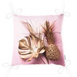 3D Yaprak ve Ananas Desenli Özel Tasarım Pofuduk Sandalye Minderi Realhomes