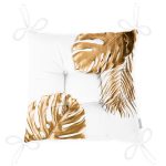 - P3181-Gorsel-2 - Realhomes  3D Altın Renkli Palmiye Yaprakları Desenli Dekoratif Pofuduk Sandalye Minderi Realhomes