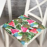 - P3209-Gorsel - Realhomes Yaz Meyveleri Watercolor Serisi Modern Pofuduk Sandalye Minderi Realhomes