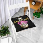 - P3228-Gorsel-1 - Realhomes  Siyah Zeminde Cool Ananas Desenli Modern Pofuduk Sandalye Minderi Realhomes