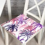- P3229-Gorsel - Realhomes Pudra Renkler Ananas Desenli Özel Tasarım Pofuduk Sandalye Minderi Realhomes