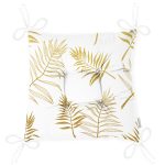 - P3230-Gorsel-2 - Realhomes Altın Detaylı 3D Yaprak Desenli Modern Pofuduk Sandalye Minderi Realhomes