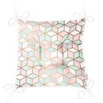 Geometrik Desenli 3D Özel Tasarımlı Modern Pofuduk Sandalye Minderi Realhomes