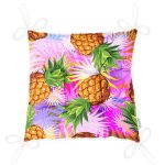 - P3236-Gorsel-2 - Realhomes Pembe Zeminde Ananaslar Özel Tasarımlı Modern Pofuduk Sandalye Minderi Realhomes