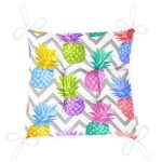 - P3240-Gorsel-2 - Realhomes Gri Zigzag Desenli Ananaslar Modern Pofuduk Sandalye Minderi Realhomes