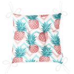 - P3242-Gorsel-2 - Realhomes Renkli Zeminli Ananaslar Özel Tasarım Pofuduk Sandalye Minderi Realhomes