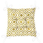 Geometrik Şekilli Altın Detaylı Modern Pofuduk Sandalye Minderi Realhomes