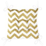- P3257-Gorsel-2 - Realhomes  Zigzag Altın Kabartma Desenli Modern Tasarımlı Pofuduk Sandalye Minderi Realhomes
