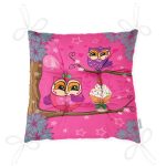 - P3258-Gorsel-2 - Realhomes Çocuk Odası Pembe Baykuş Tasarımlı Pofuduk Sandalye Minderi Realhomes